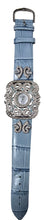 Carica l'immagine nel visualizzatore di Gallery, Orologio Gioiello Donna Azzurro – Cassa Arabesque Strass & Cristalli Blu