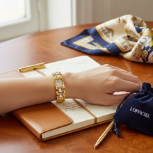 Carica l'immagine nel visualizzatore di Gallery, Orologio Donna Placcato Oro con Cristalli – Bracciale Gioiello