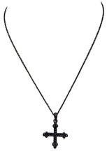 Carica l'immagine nel visualizzatore di Gallery, Collana croce brunita con strass - Bijoux simbolico donna Made in Italy