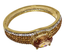 Lade das Bild in den Galerie-Viewer, Verbrennungs-Armband mit bunten Pavé-Strasssteinen und Amethyst Zirkon