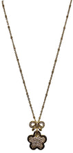 Carica l'immagine nel visualizzatore di Gallery, Collana placcata in Ottone Placcato Oro con pendente fiore con pavé di strass | L'OFFICIEL Vintage