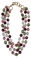 Carica l'immagine nel visualizzatore di Gallery, Collana multifil agate multicolore