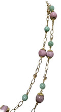 Carica l'immagine nel visualizzatore di Gallery, Collana catena oro perle multicolore