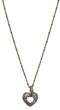 Carica l'immagine nel visualizzatore di Gallery, Collana placcata in Ottone Placcato Oro con cuore di strass | L'OFFICIEL Vintage