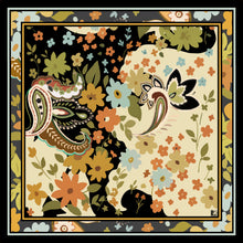 Load image into Gallery viewer, Silk scarf 90*90 amber silk | L'OFFICIEL Silk