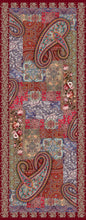 Charger l'image dans la galerie, Sciarpa in Seta Patchwork Paisley Bordeaux