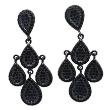 Carica l'immagine nel visualizzatore di Gallery, Orecchino brunito con zirconi