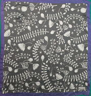 Foulard seta 70X70 colore nero WHITE seta leggera