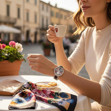 Carica l'immagine nel visualizzatore di Gallery, Orologio Gioiello Donna Azzurro – Cassa Arabesque Strass &amp; Cristalli Blu

