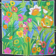 Silk scarf 110*110 multicolored background