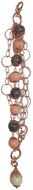 Bracelet bruni avec strass pavé coloré et zircon améthyste