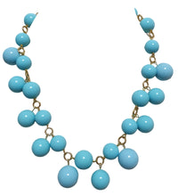 Carica l&#39;immagine nel visualizzatore di Gallery, Collana incatenata con perle turchese
