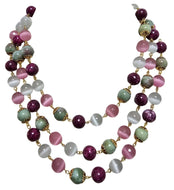 Collana multifil agate multicolore