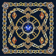 Foulard seta 90*90  nero