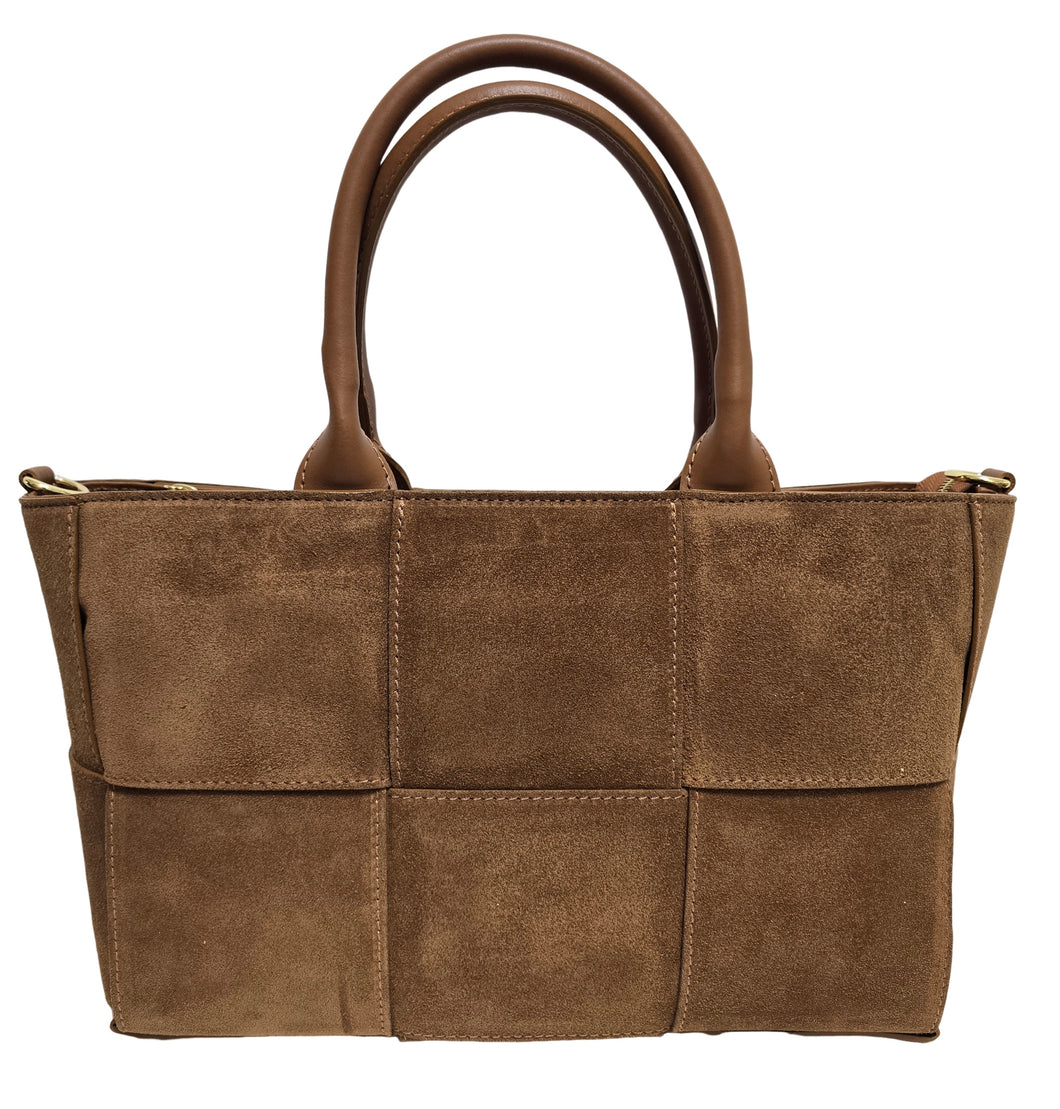 Borsa di pelle camoscio moro