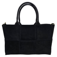 Borsa di pelle camoscio nero