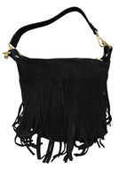 Borsa di pelle camoscio testa di moro