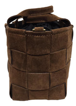 Carica l&#39;immagine nel visualizzatore di Gallery, Borsa di pelle camoscio intrecciato moro
