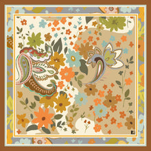 Carica l'immagine nel visualizzatore di Gallery, Foulard seta 90*90 seta amber

