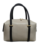 Borsa Bowling in Pelle Tortora/Nero