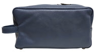 Leather Pouch Unisex Navy Blue – Handmade in Italy | L'Officiel
