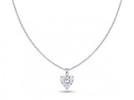 Collana con Ciondolo a Cuore in Moissanite e Argento 925 | L'Officiel