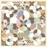 Foulard in seta L'OFFICIEL motivo geometrico floreale | Design Laura Fabbri 90x90