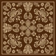 Foulard in seta L'OFFICIEL motivo paisley cachemire mattone | Design Laura Fabbri 90x90