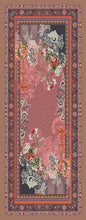 Carica l'immagine nel visualizzatore di Gallery, Sciarpa in Seta 70x190 Fiori e Paisley su Fondo Rosa – Made in Italy
