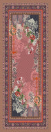 Sciarpa in Seta 70x190 Fiori e Paisley su Fondo Rosa – Made in Italy