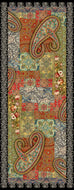 Sciarpa in seta 100% Made in Italy con motivo patchwork paisley multicolore, Art. 77390, 70x180 cm - L'OFFICIEL