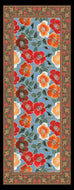 Sciarpa in Seta 70x190 Fiori su Fondo Azzurro – Made in Italy