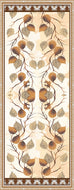 Sciarpa in seta 70x190 cm motivo foglie d'autunno L'OFFICIEL Made in Italy Art. 77395