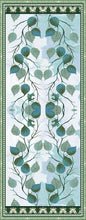 Carica l'immagine nel visualizzatore di Gallery, Sciarpa in Seta "Foglie d'Autunno" Toni Azzurro-Verde 70x190 cm - Art. 77396 | L'OFFICIEL Made in Italy
